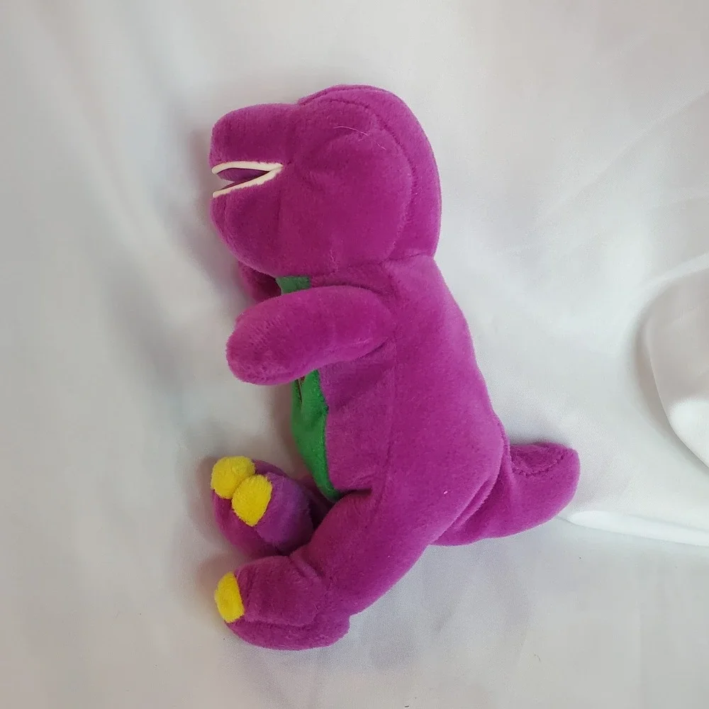 Vintage‎ Barney Plush animal. I love you heart on chest Beanbag Stuffed NO SOUND
